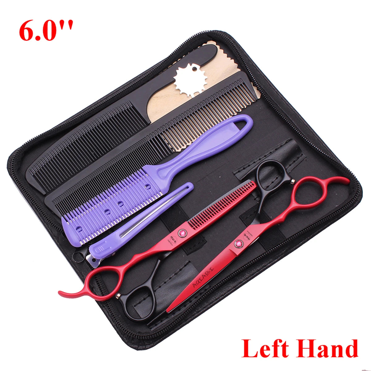 6.0'' Left Hand Professional Hairdressing Hair Scissors Cutting Shears Thinning Salon Barber Home Japan Steel Dropshipping A8001