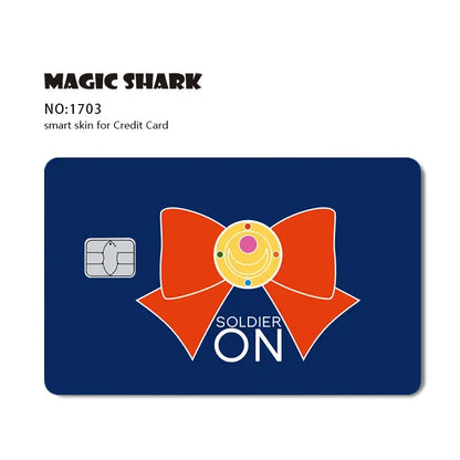 100% New Arrival Conch Money Bow Anime Speend or Save Meme Credit Card Film Debit Card Sticker Skin