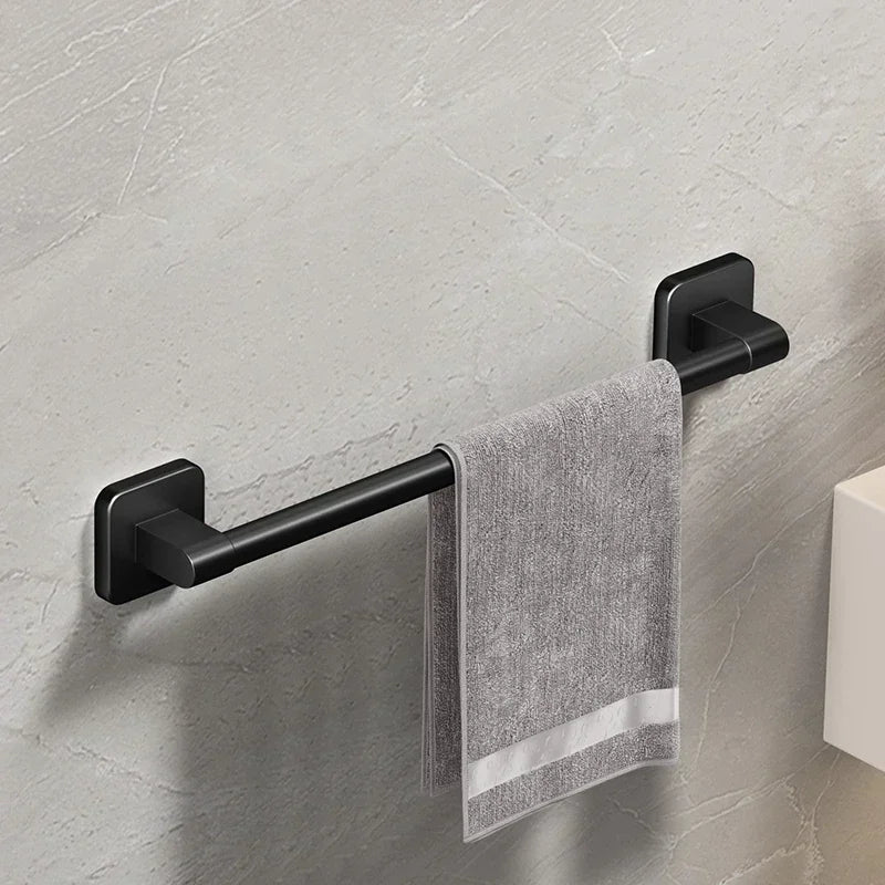 Bathroom Towel Rack Towel Holder Self-adhesive Bathroom Towel Rack Hooks  Bathroom Shelf Without Drilling Towelrack Bathroom