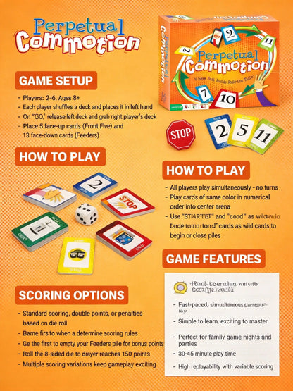 Fast-Paced Card Game - Color Number Matching Family Game for 2-6 Players Ages 8+, Exciting Game Night Entertainment