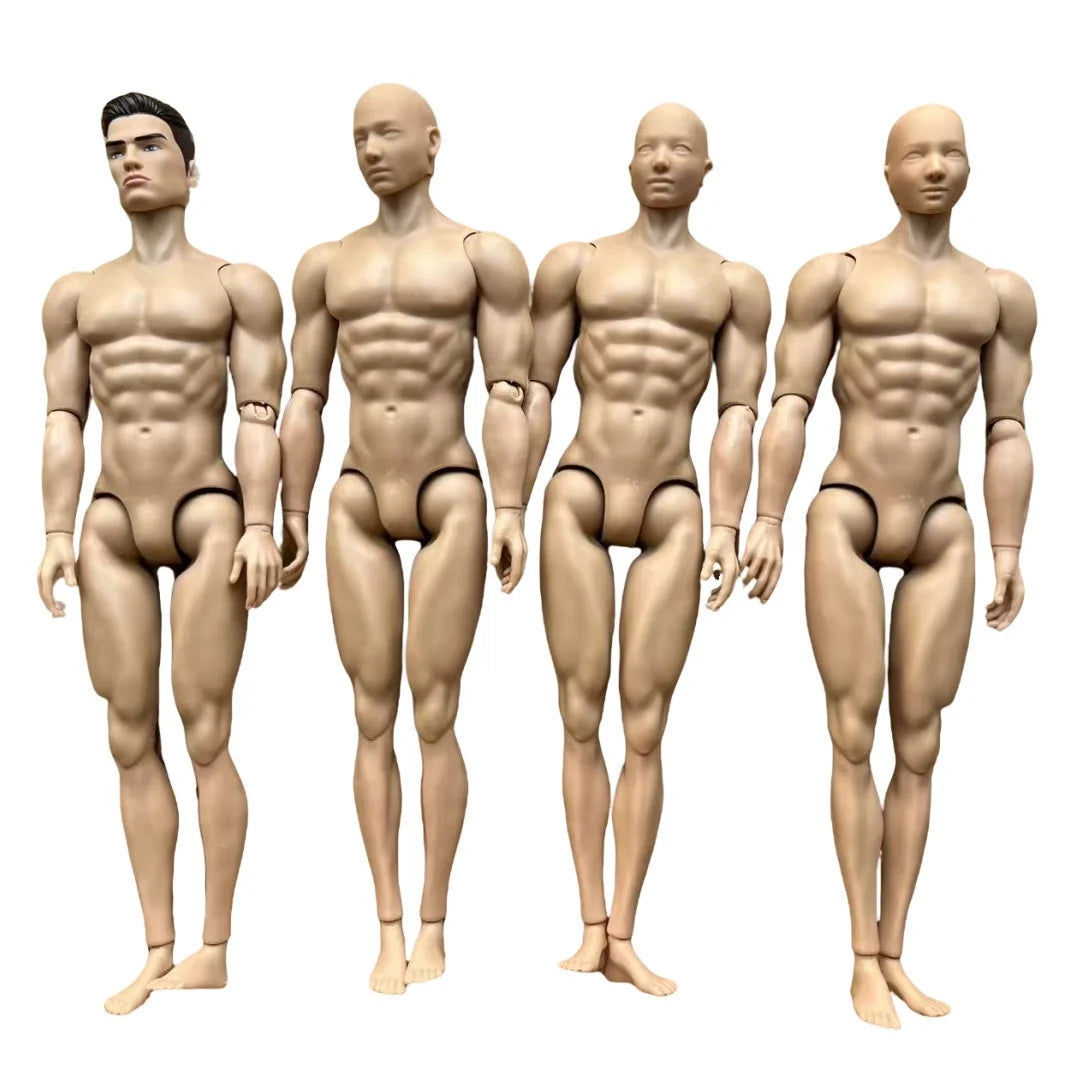 30CM Beige Coffee 1/6 Male Yoga Doll Body DIY Dressing Doll Figure Parts Accessories for Collectible Toys