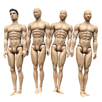 30CM Beige Coffee 1/6 Male Yoga Doll Body DIY Dressing Doll Figure Parts Accessories for Collectible Toys