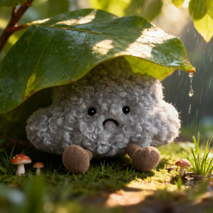 16cm Soft Sad Clouds Plush Toys Kawaii Gray Clouds Throw Pillow Cute Dark Clouds Dolls Toys for Kids Birthday Christmas Gifts