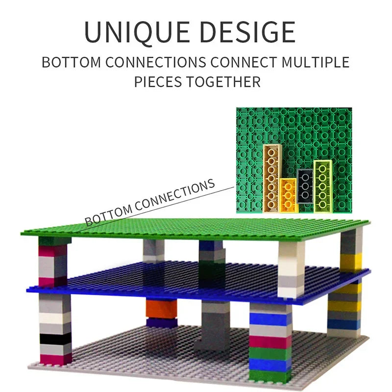 Classic Base Plates Plastic Bricks Double-sided 16*32 32X32 Dots City Blocks Baseplate DIY Parts Board Toys Kids Gift