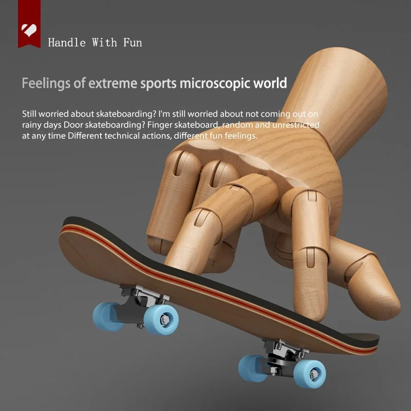 Professional Finger Skateboard Five-Layer Maple Wood Bearing Alloy Wheel Fingertip Skateboard Venue Swingable Toy