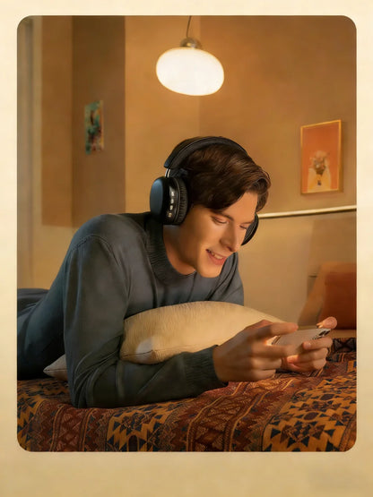 TD-20 Wireless Headphone 3D Spatial Audio Earphone Bluetooth 5.3 Headset 40mm Driver Over Ear Headphone 24H for Mobile Phone PC