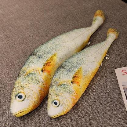New Simulation Large Yellow Croaker Plush Toys Lifelike Fish Dolls Stuffed Soft Throw Pillow Sleeping Cushion Decor Gift