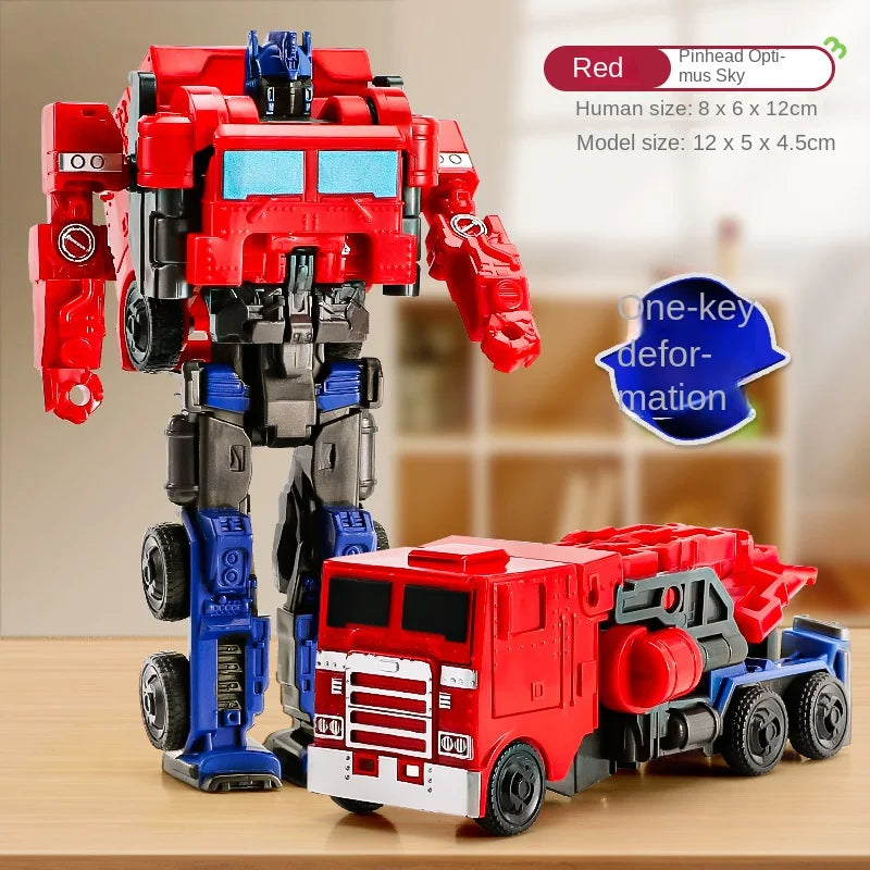 Transformation Car Toy One Step Deformation Robot Action Figure Model Kid Puzzle Toy Anime Robot Model Deformation Car