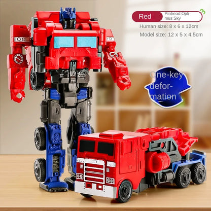 Transformation Car Toy One Step Deformation Robot Action Figure Model Kid Puzzle Toy Anime Robot Model Deformation Car