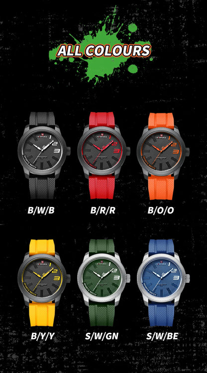 NAVIFORCE Top Luxury Brand Quartz Watch Men Silicone Strap Military Watches 30ATM Waterproof Wristwatch Relogio Masculino 2022