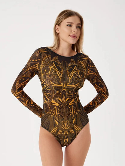 New High Waist Sexy Swimsuit Women Summer Bathing Suit Bikini Set Long Sleeve Swimwear Women Beach Swimming Suit For Female