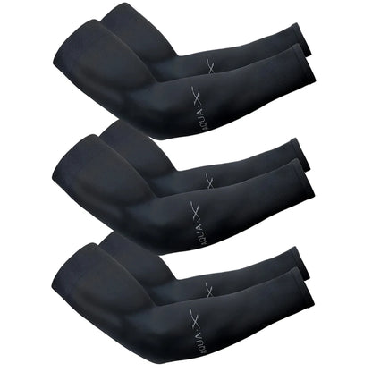 3Pairs Fashion Sun Ice Silk Sleeves Unisex Summer Sun Protection Arm Sleeves Suitable for Outdoor Riding, Driving, Fishing