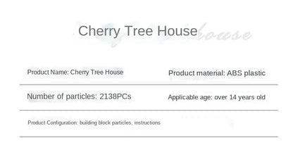 Cherry Bonsai Tree Building Blocks Set DIY Sakura Blossom Plants Bricks with Light Treehouse Model Romantic Gift for Girlfriend