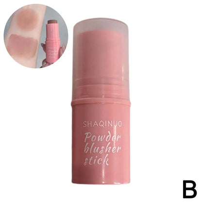 3in1 Monochrome Blusher Cheek Lip Tinted Durable Matte Natural Rouge Powder Blusher Stick Cream Matte Contour Makeup Cosmetices