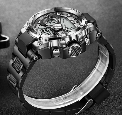 LIGE Men Military Watch Digital 50m Waterproof Wristwatch LED Quartz Clock Sport Watch Male Big Watches Men Relogios Masculino