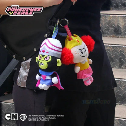 Limited Edition Palace Style Kawaii Anime The Powerpuff Girls Plush Keychain Dolls with Mojo Jojo & Princess Morbucks