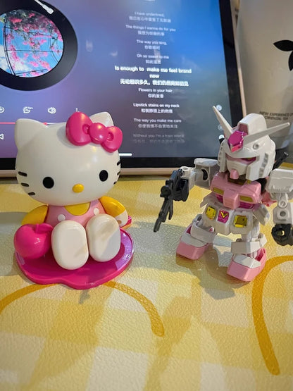 In Stock Hello Kitty 1/144 Scale Cute Cat Collection Assembly Model Kit Action Figure Collectible Toy For Decoration