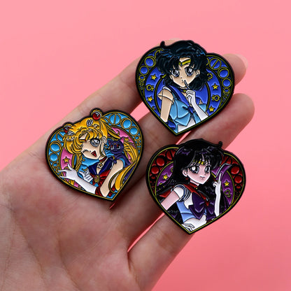 Manga Enamel Pin Anime Characters Badges on Backpack Brooches for Women Men Lapel Pins Cosplay Accessories Toys Gifts