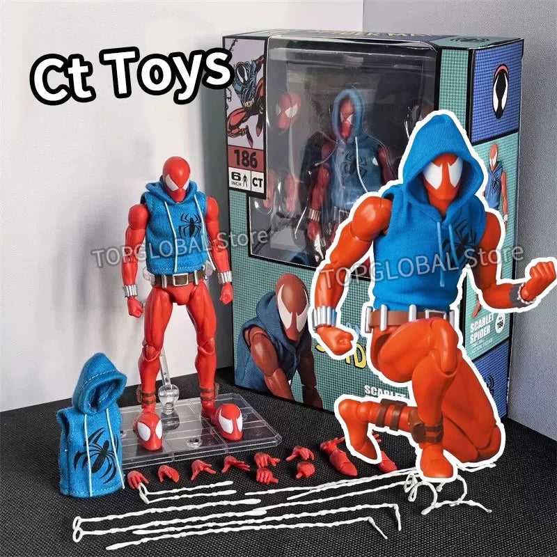 New CT Toys Spiderman Figure Mafex 185 Miles Morales 2099 Classic Costume Spider-Man Action Figure Anime Mafex185 Figurine Toys