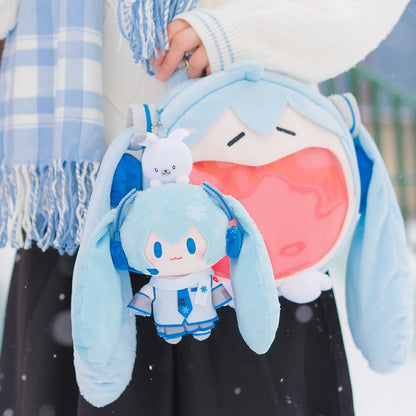 15cm Hatsune Miku Snow Series Plush Doll Kawaii Q Version Plushies Backpacks Toys Action Figures Keychain Bag Pendant Toy Gift