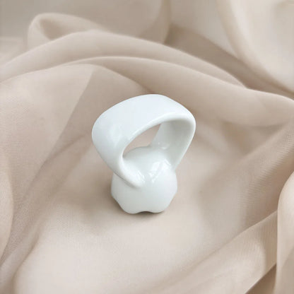Massage Gua Sha Plate Ceramic Guasha Massage Board Ring Shape Skin Tightening Compact Ergonomic for Face Head Shoulder Knee