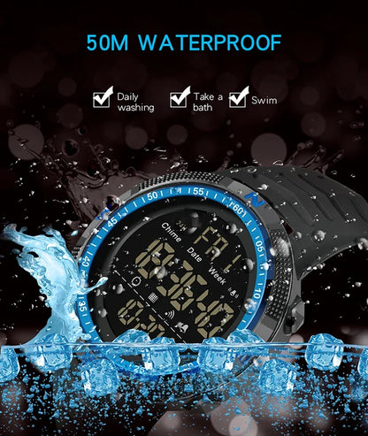SANDA 6014 Military Sport Watch for Men Clock Digital Wristwatches Shockproof Countdown Waterproof Bracelet Relojes Para Hombre