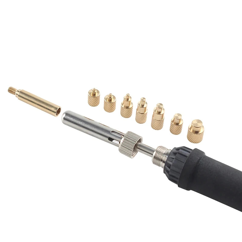 Heat Set Insert Press Tool M2 M3 M4 M5 M6 M8 Brass Thread Insert Nut Soldering Iron Tip Embedded Copper Nuts Kit for 3d Printing