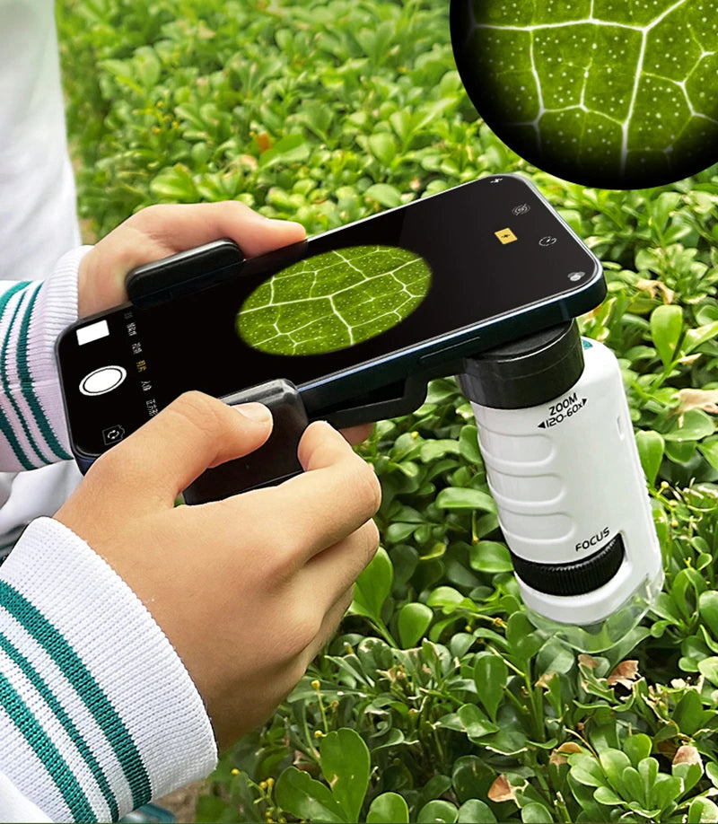 Bioscience Science Experiment 120X Children Microscope Kit Biological Specimen Portable Puzzle Educational Stem Toys for Kids