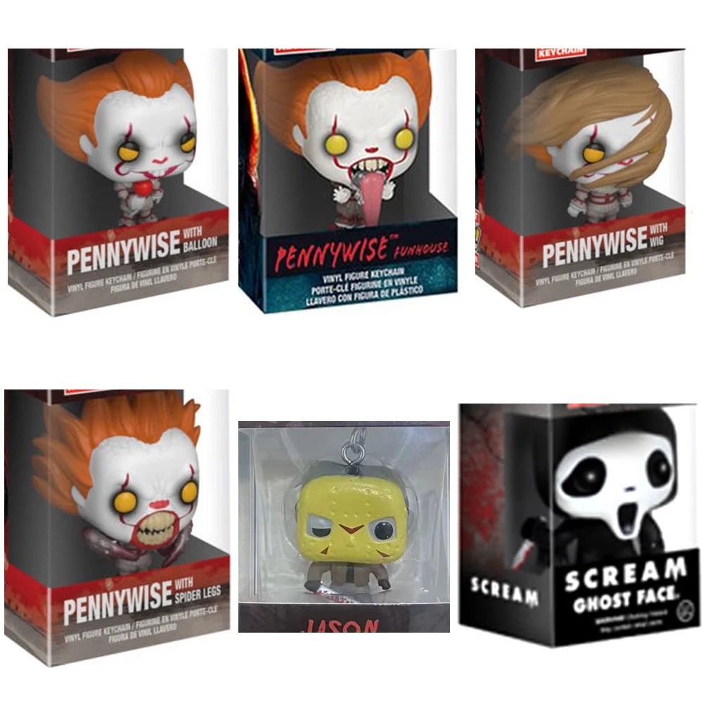 Horror Series Figure Pocket Keychain Halloween Gifts Toy