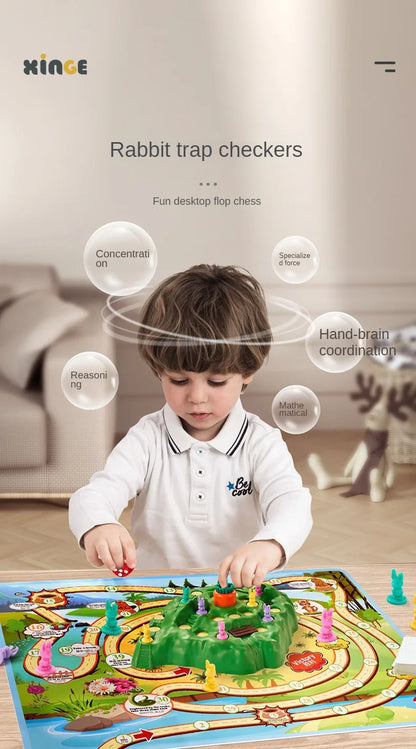 New Rabbit Trap Puzzle Toy Children's Dual Play Multiplayer Board Game Competition Parent Child Interactive Strategy Game