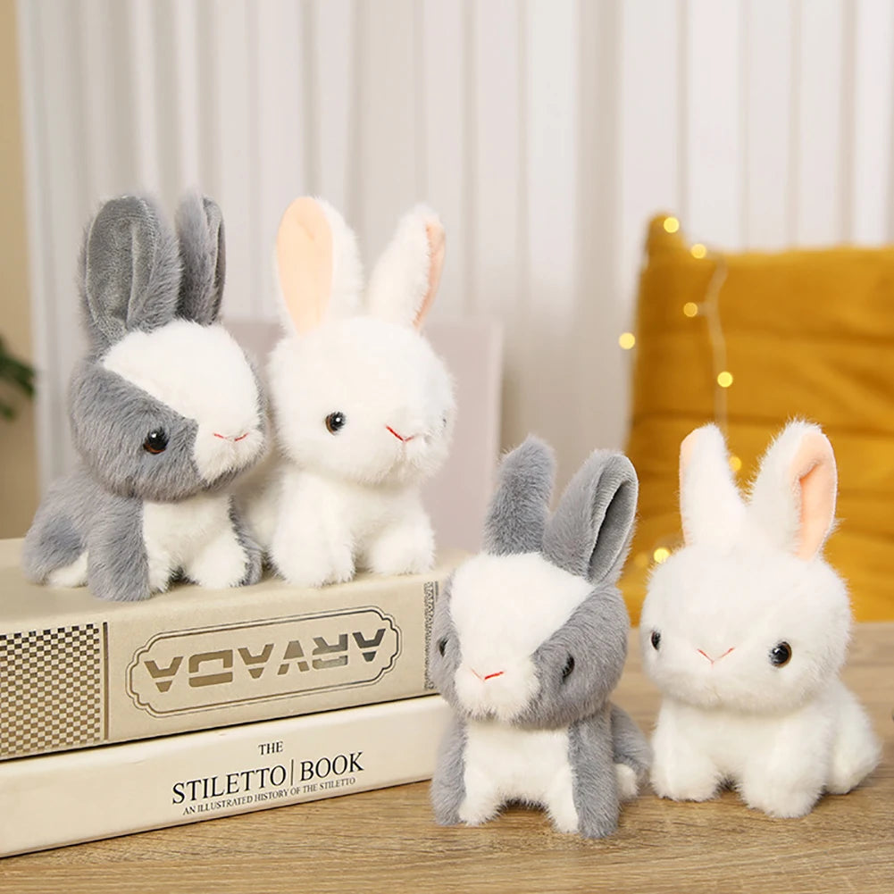 14cm Cute Bunny Cartoon Animal Dolls Stuffed Long Ear Rabbit Soft Plush Toys Sleeping Children Baby Birthday Gift for Kids