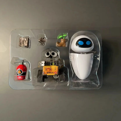 Robot WALL E & EVE Set PVC Collection Action Figure Toys 9cm