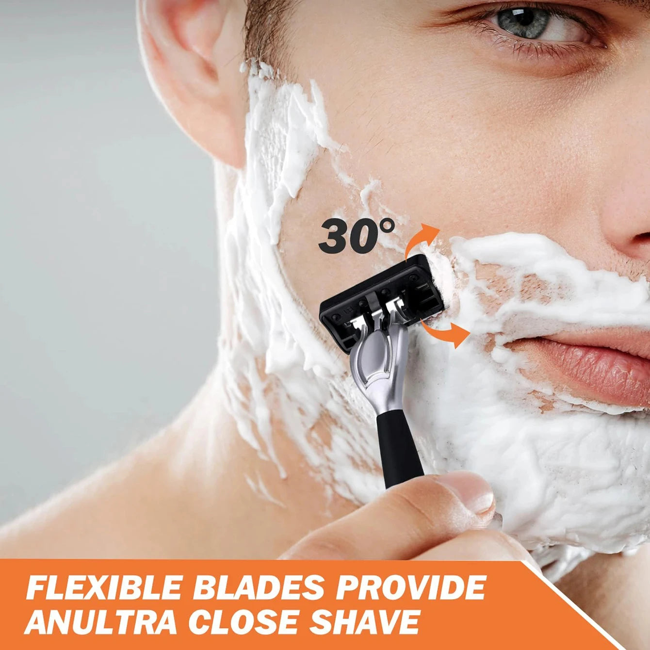 Washable Metal Ordinary Beard And Beard 6-layer Manual Men's Razor Stainless Steel Blade Hand Guard Metal Razor Holder