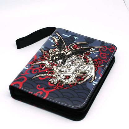 400PCS Card Album Binder Sleeves with Zipper PTCG Yugioh TCG 4-Pocket Trading Card Collection Card Holder Toys Gift