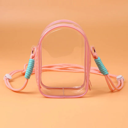 Labubu/SP Protect Case Labubu Sitting Party 15/17cm Cotton Doll Shoulder Pain Bag PVC Storage Bag Labubu Walk Bag Dustproof