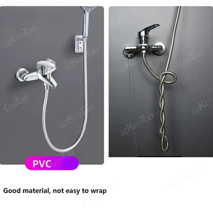 Flexible Anti Winding 1.2/1.5/2m High Pressure GI/2 Universal Interface PVC Handheld Shower Head Hose Faucet Extension Pipe