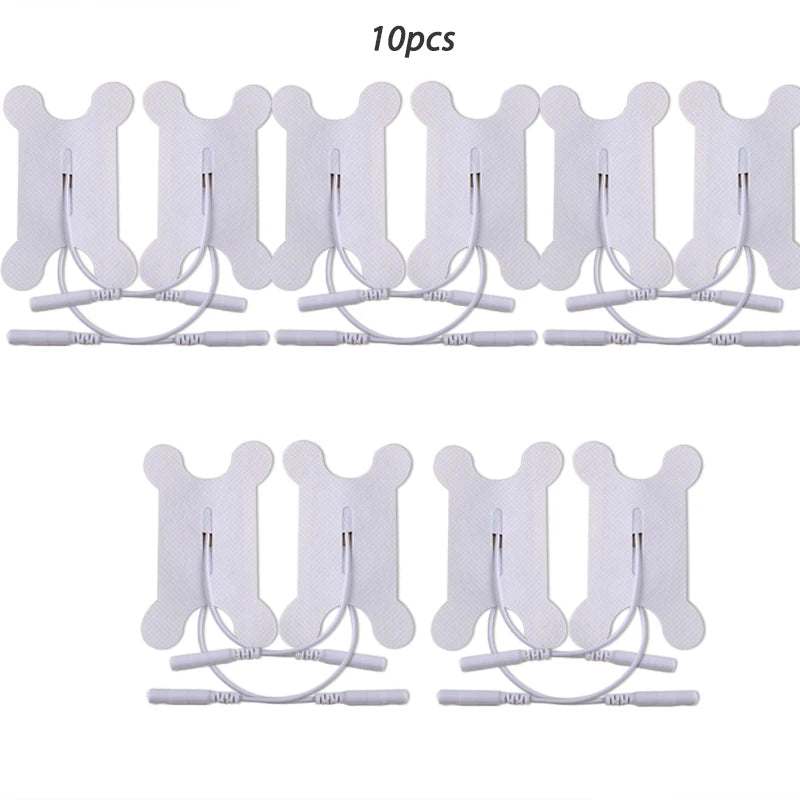 10/20pcs Electrode Pad Self Adhesive Electrodes Reusable Patch Non-woven Gel  2mm Tail Type Snap-on Electrode Paste