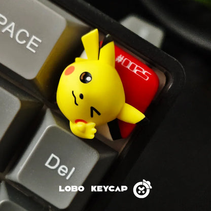 PokéMon Kawaii Resin Keycaps cartoon Pet Elf Ornament Anime Peripherals Rotatable Keycap Esc Keyboard Accessories Surprise Gifts