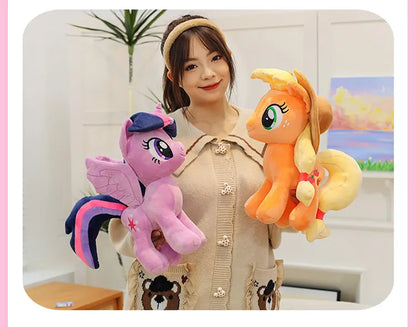 Little Pony Rainbow Dash Applejack Plush Toy 28cm Official Hasbro Figure Soft Stuffed Animal For Fans Collection Gift