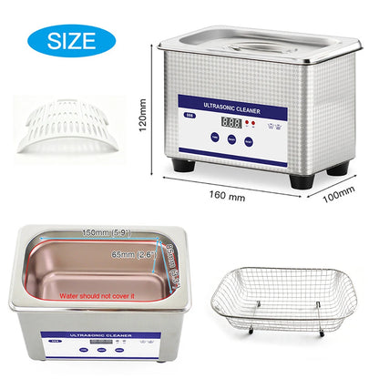 Ultrasonic Cleaner Ultrasound Glasses Cleaning Machine 40KHZ High Frequency Ultrasonic Bath for Glasses Jewelry Washing Machine