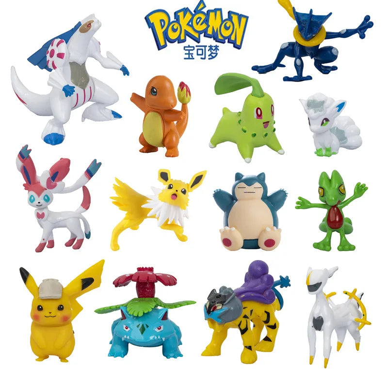 Pokemon Cartoons Anime Figure Pikachu Eevee Gengar Mewtwo Pocket Monster Figure Model Action Toy Kids Birthday Gift Buy in bulk