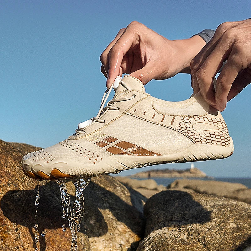Mens Wide Toe Zero Drop Barefoot Shoes Breathable Minimalist Water Shoes for Outdoor Sports Climbing Running Wrestling