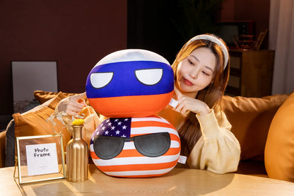 10/30/40cm Polandball Plush Doll Countryball Country Ball Toy Plush Pendant Stuffed Doll Christmas Children Gift