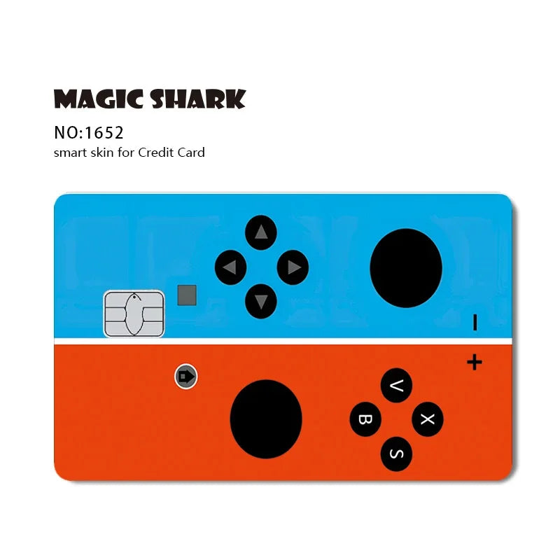 2025 New Magic Shark Anime Money Charge 404 Error ID Game Machine Film Skin Sticker for Debit Bank Credit Card