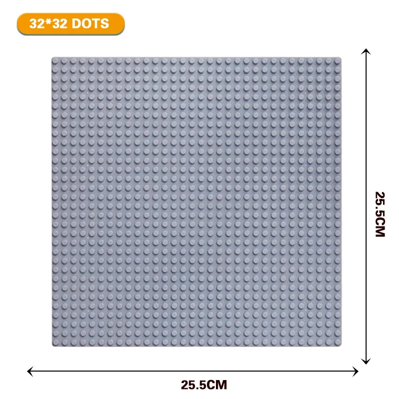 Classic Baseplate 32x32 16x32 16x16 Dots Building Blocks Bricks Base Plates DIY Plastic Board Building Blocks Construction Toys