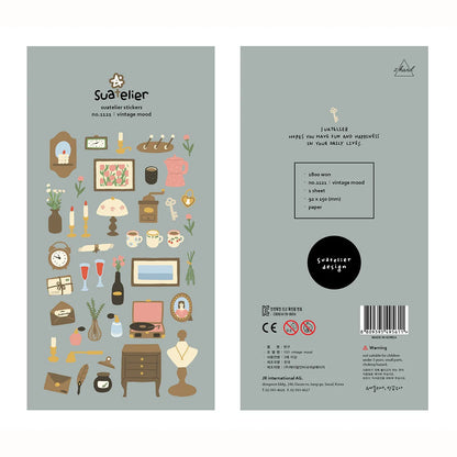 Korean Import Suatelier Travel Home Life Study Friend Stickers Scrapbooking Diy Journaling Diary Stationery Sticker School Gift