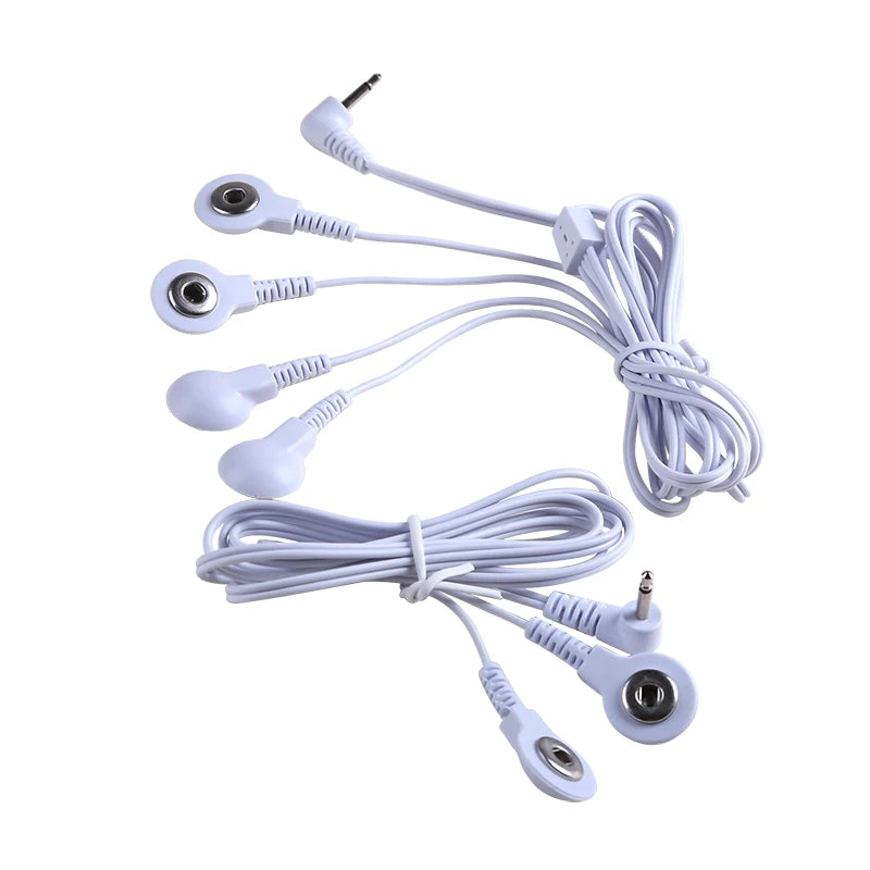2/4 Way 2.5mm Button  Electrode Tens Cable Conductive Line Wire for Digital Tens Machine Body Massager for Electrode Pads