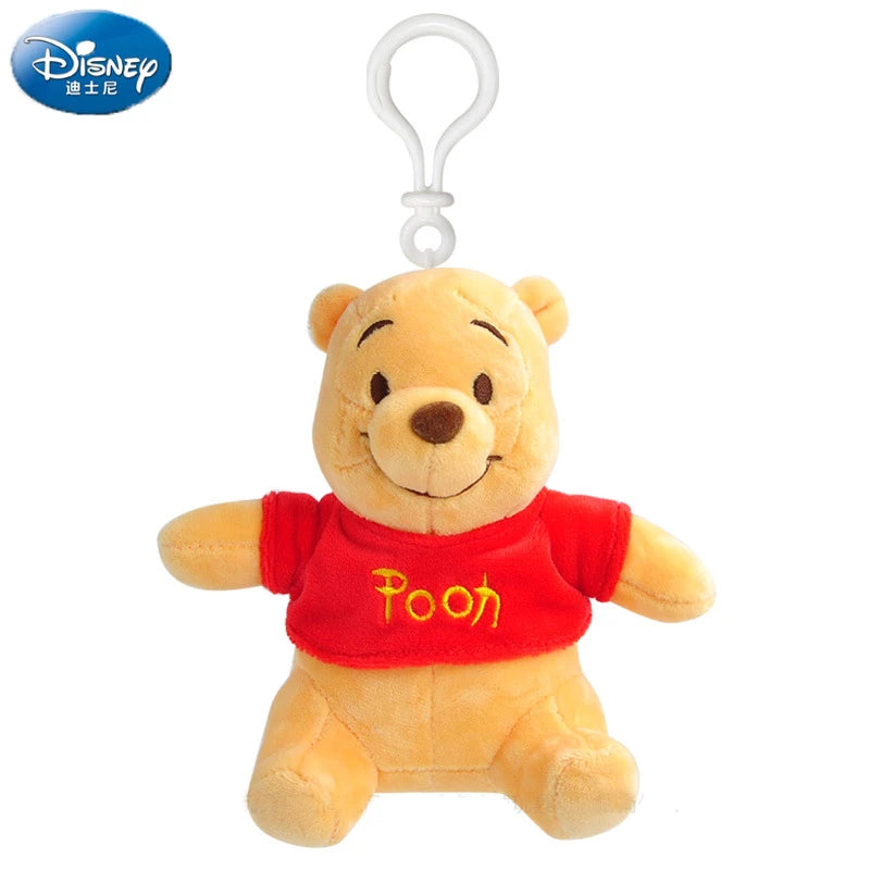 Original Disney Toy Story Stitch Kawaii Winnie Lotso Plush Doll Cartoon Stuffed Anime Keychain Pendant Strap Toys Gift For Kids