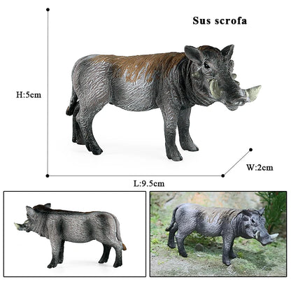 Oenux Wild boar Tapirus Indicus Porcupine Animals Simulation Model Action Figures Figurine Educational Collection Kids Toy Gift