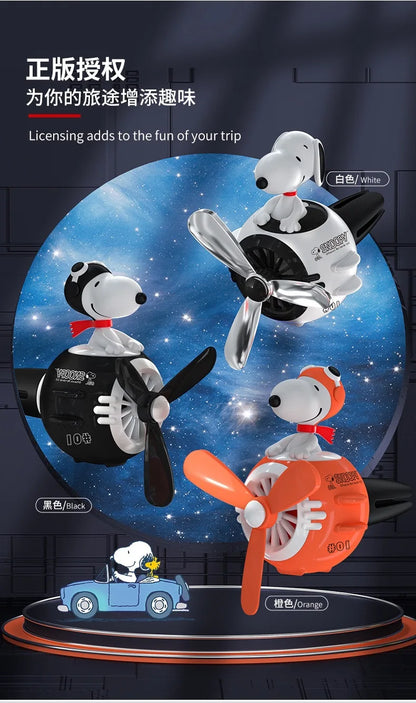 Cute Snoopy Anime Car Air Freshener Aromatherapy Fragrance Piece Car Air Outlet Decoration Perfume Clip Decor Accessories
